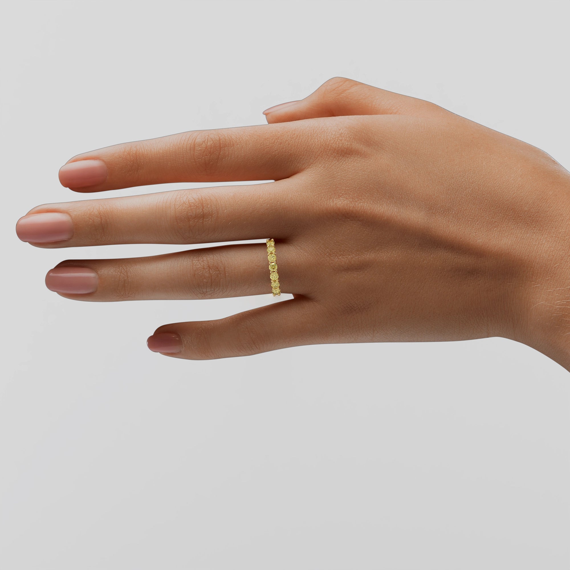 Ladinardò Eternal Band in Yellow Gold and Yellow Sapphires image 2