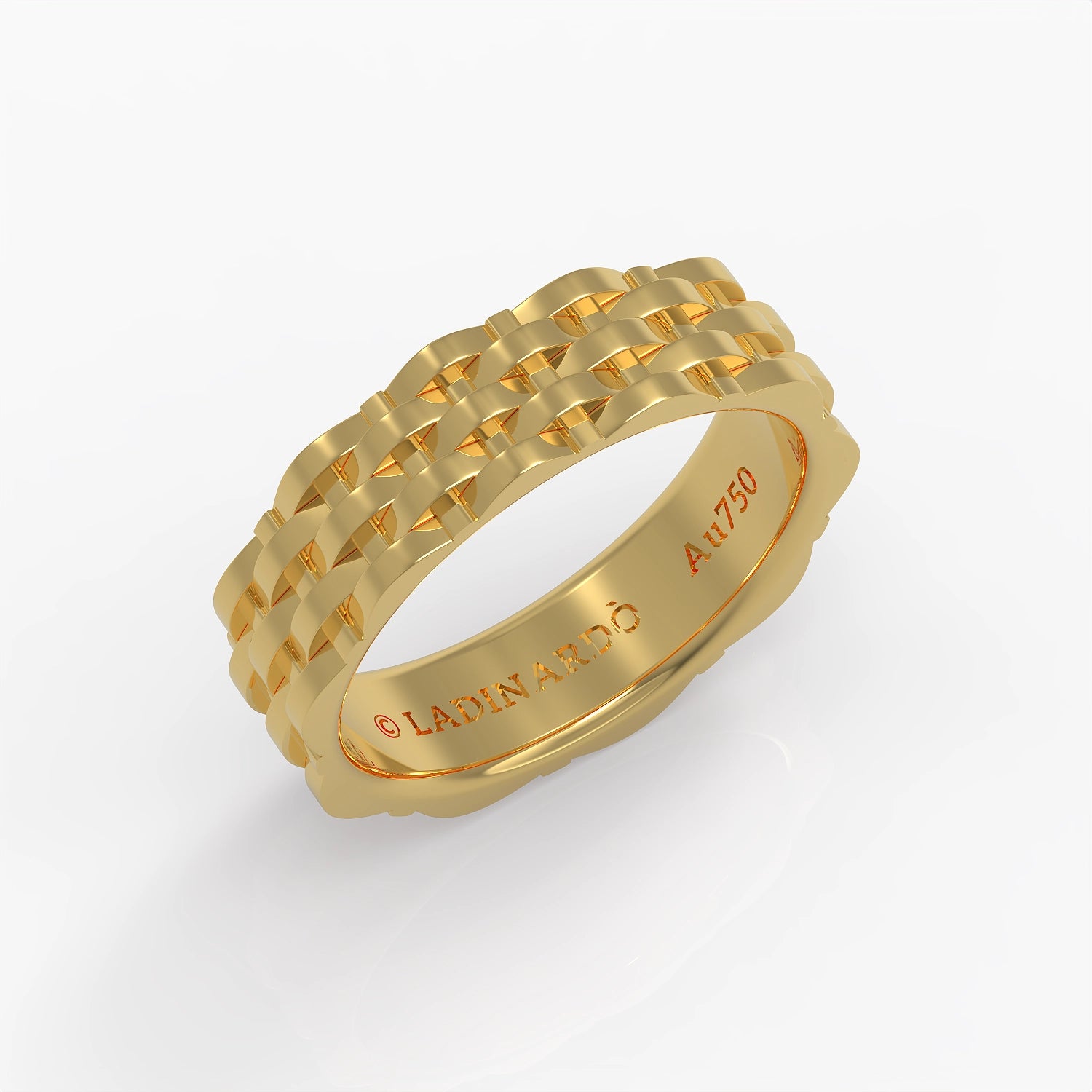 Handloom Band in Yellow Gold image 0