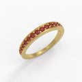 Vittoria Band in Yellow Gold and Rubies image 0