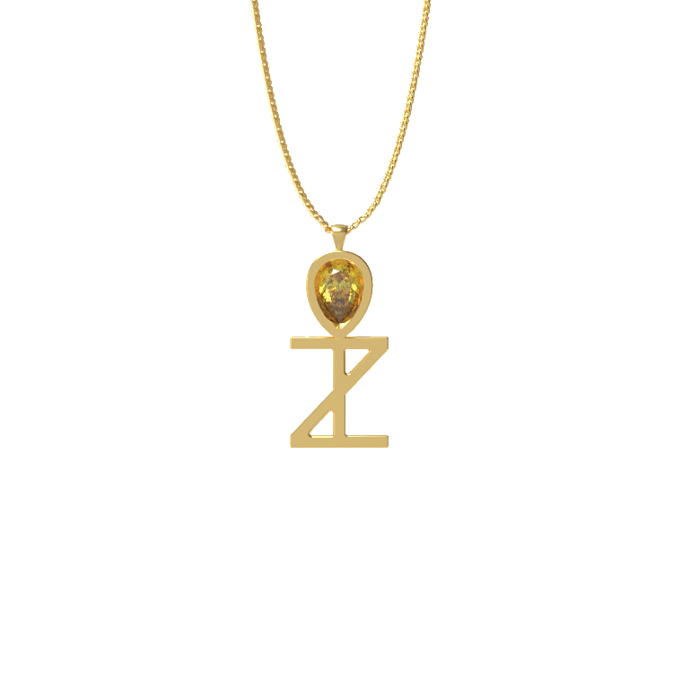 Ladinardò™ Ankh Motif Pendant in Yellow Gold and Yellow Sapphire image 2