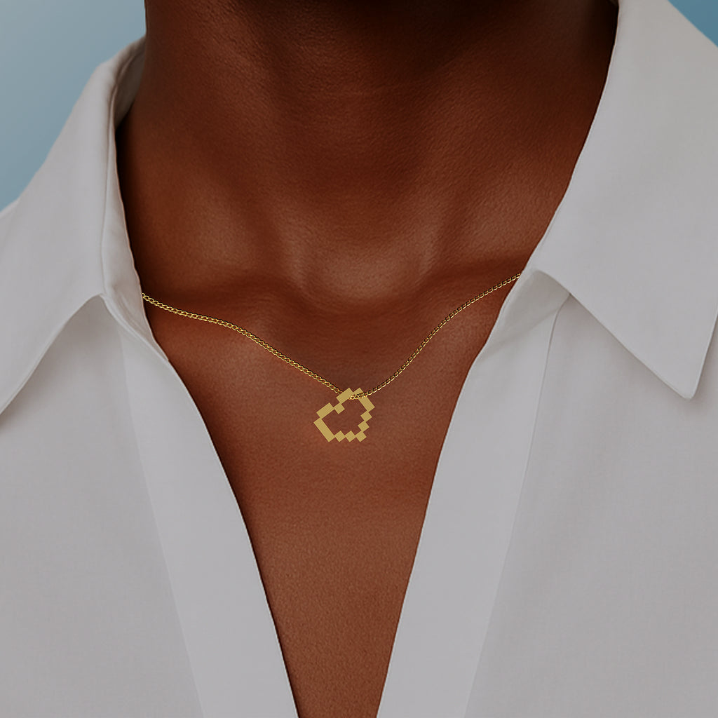 Ladinardò™ 1990's Open Heart Pendant in Yellow Gold image 1