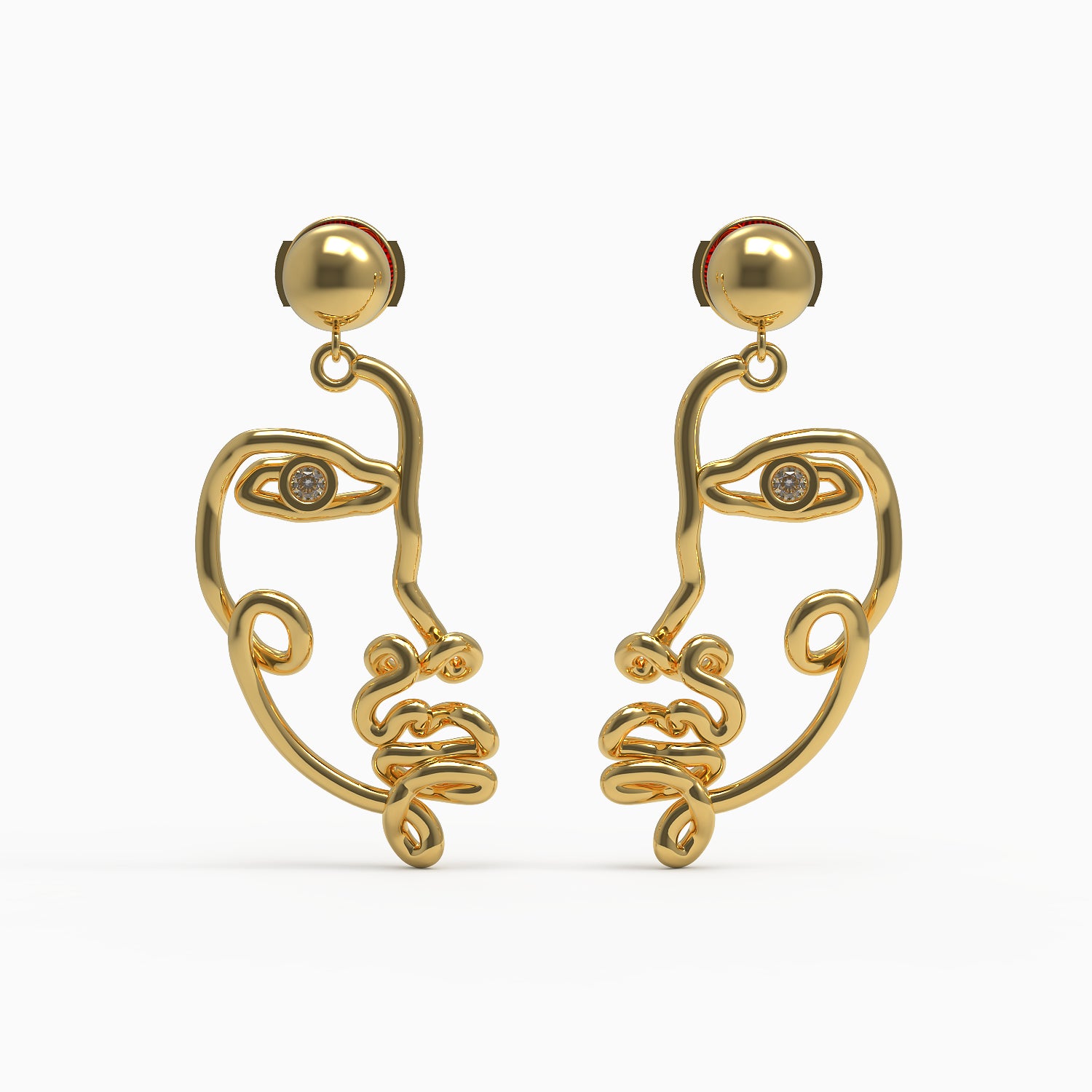 Ladinardò™ Self-Portrait Earrings in Yellow Gold and Diamond image 0