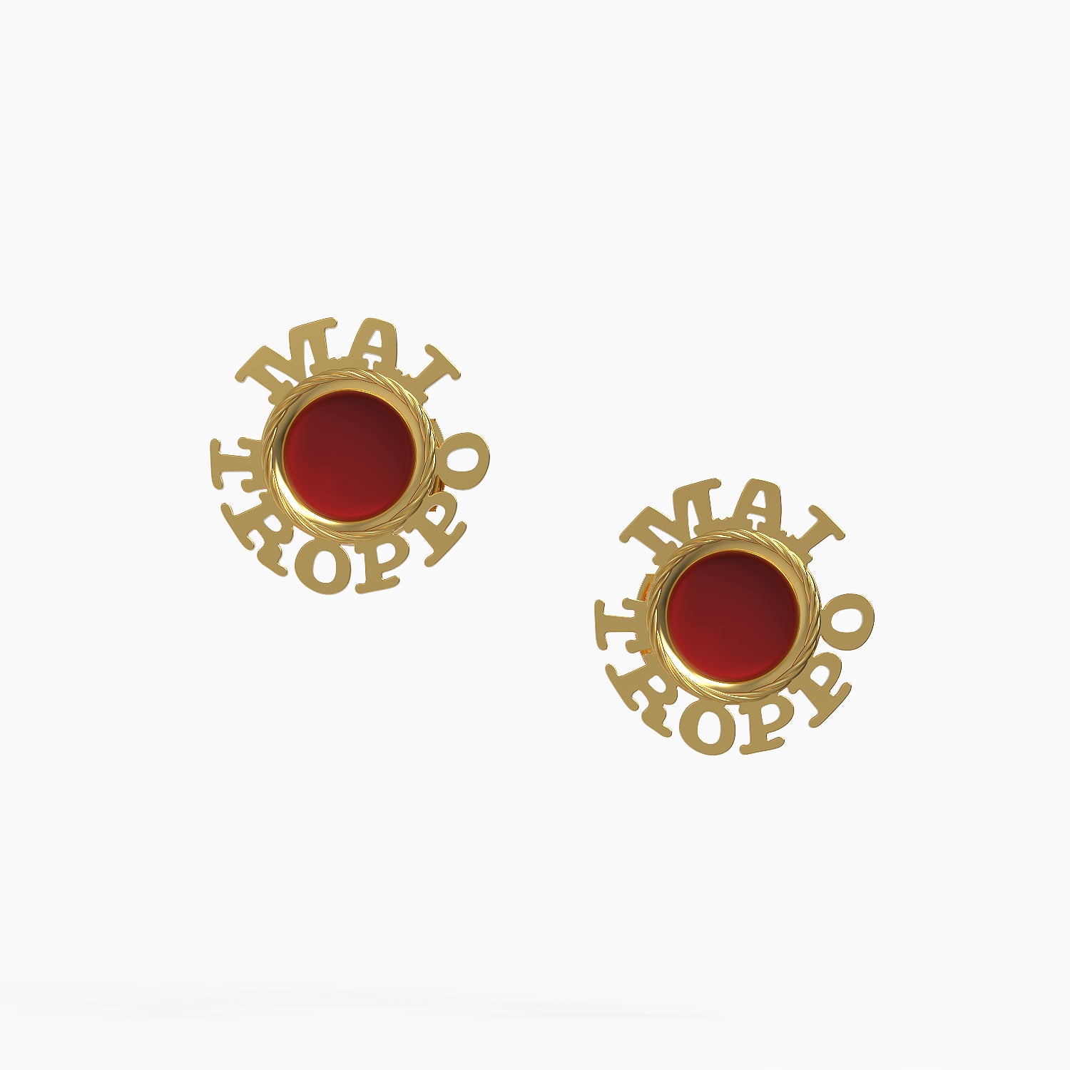 Ladinardò™ Hardware "Never Too Much" Earrings in Yellow Gold, Carnelian image 0